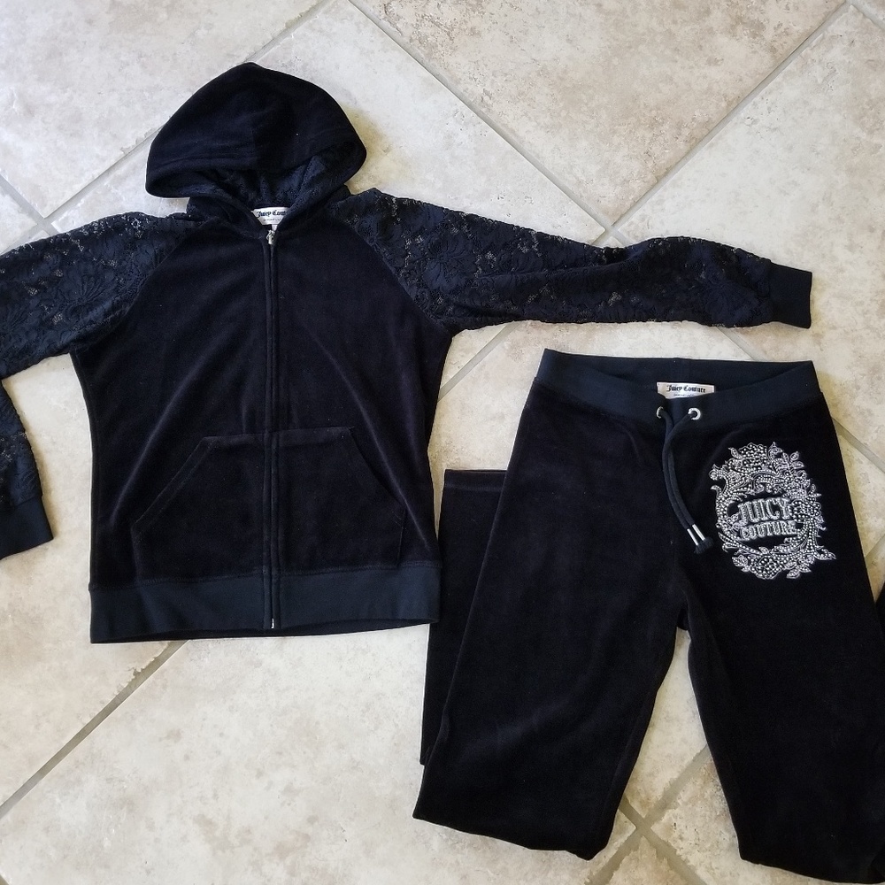 Black Juicy Couture Velour Tracksuit